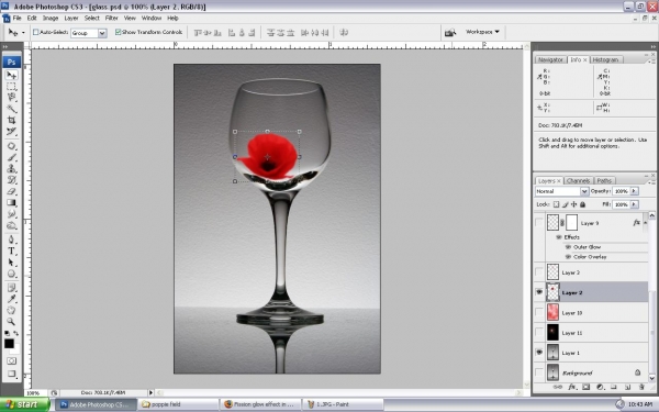 Creation of glass opo jal??: Step 3